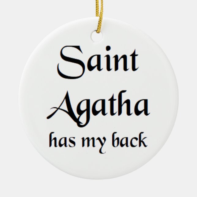 Heilige Agatha Keramik Ornament (Vorne)
