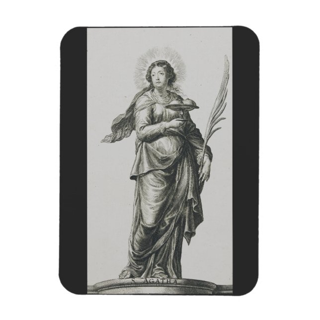 Heilige Agatha von Sizilien Magnet (Vertikal)