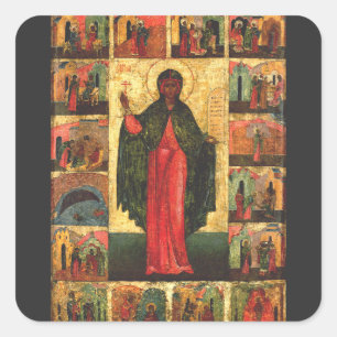 Heilige Anastasia die Befreierin Byzantinische Kun Quadratischer Aufkleber
