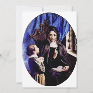 Heilige Angela Merici Patronin der Erzieher und Feiertagskarte