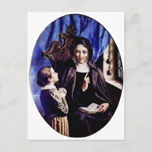 Heilige Angela Merici Schutzpatronin der Erzieher Postkarte