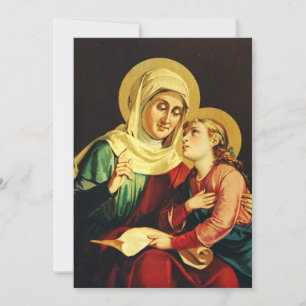 Heilige Anna und Jungfrau Maria Dankeskarte