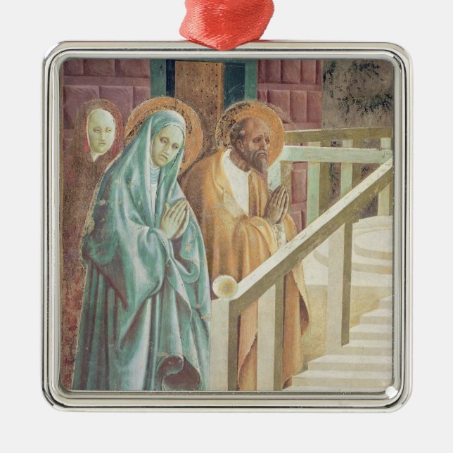 Heilige Anne und Joachim an der Darstellung von Silbernes Ornament (Vorne)