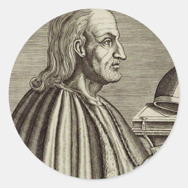 Heilige Anselm von Canterbury Doktor der Kirche Runder Aufkleber (Vorderseite)