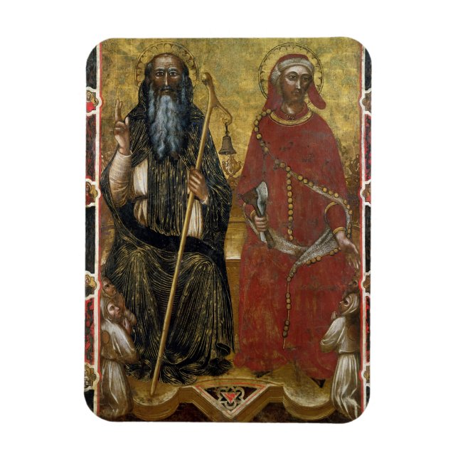 Heilige Anthony Abbot und Eligius - Malerei Magnet (Vertikal)