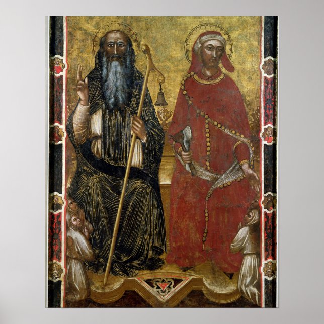 Heilige Anthony Abbot und Eligius - Malerei Poster (Vorne)