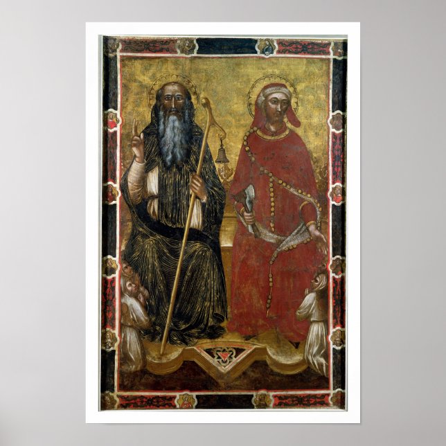 Heilige Anthony Abbot und Eligius - Malerei Poster (Vorne)