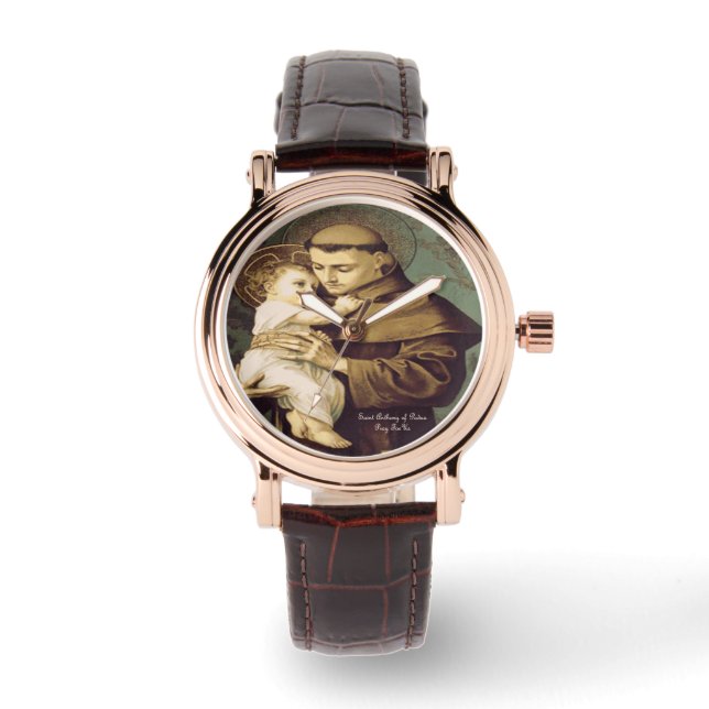 Heilige Anthony von Padua Armbanduhr (Vorderseite)