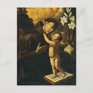 Heilige Anthony von Padua mit dem Baby Jesus Postkarte