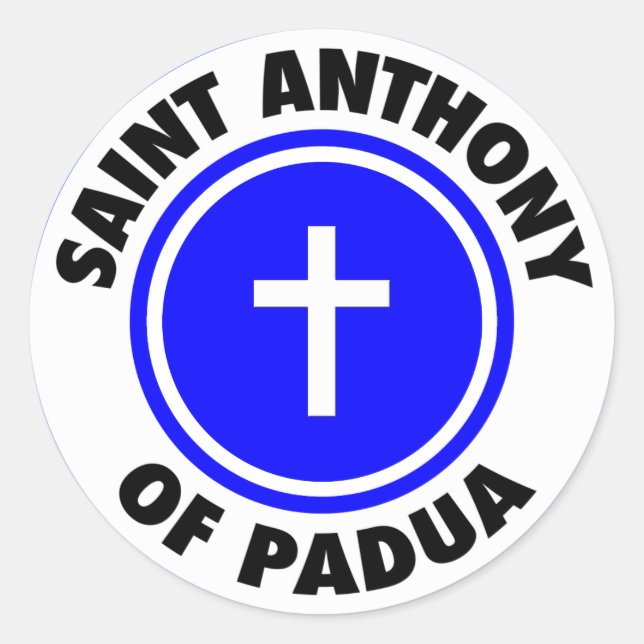 Heilige Anthony von Padua Runder Aufkleber (Vorderseite)