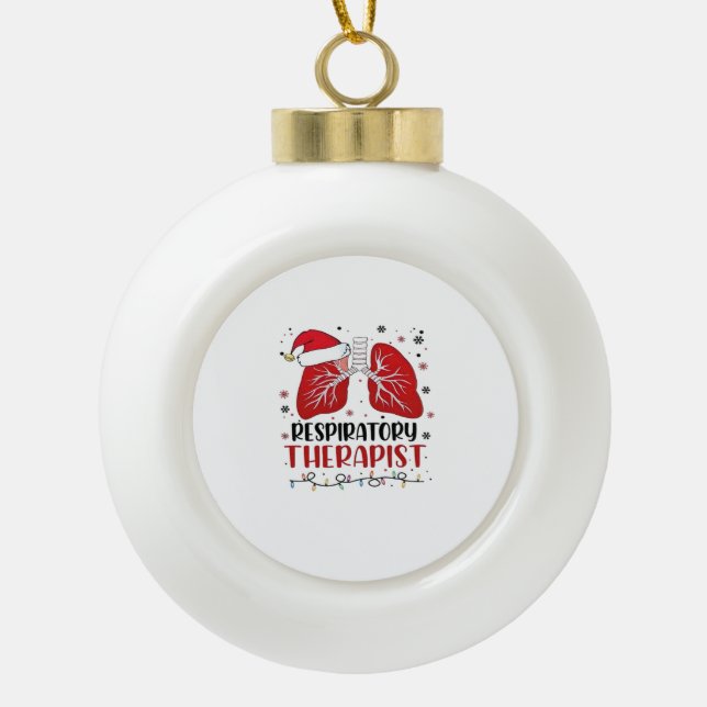 Heilige Atemtherapie Weihnachten, Lung Christ Keramik Kugel-Ornament (Vorderseite)
