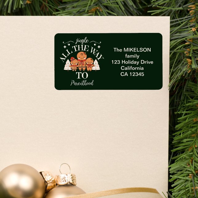 Heilige Baby-Schwangerschaft Ankündigung Adressaufkleber (Von Creator hochgeladen)