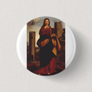 Heilige Barbara Heilige Ikone Grafik Kunst Button