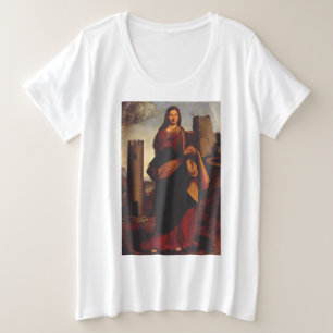 Heilige Barbara Heilige Ikone Grafik Kunst Große Größe T-Shirt