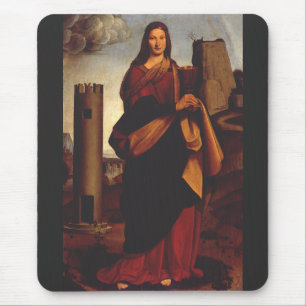 Heilige Barbara Heilige Ikone Grafik Kunst Mousepad