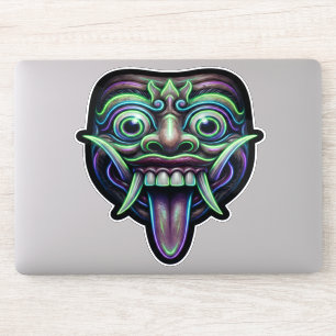 Heilige Barong-Maske - Glücksbringer Bali-Amulett Aufkleber