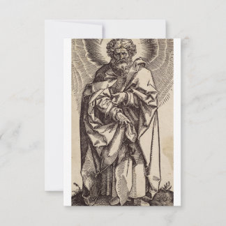 Heilige Bartholomäus Apostel Vintage Gebetskarte Dankeskarte