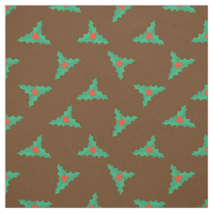 Heilige Beeren und Blätter Weihnachten Stoff