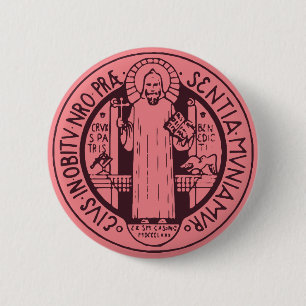 Heilige Benedikt-Medaille Button