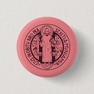 Heilige Benedikt-Medaille Button