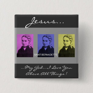 Heilige Bernadette Button