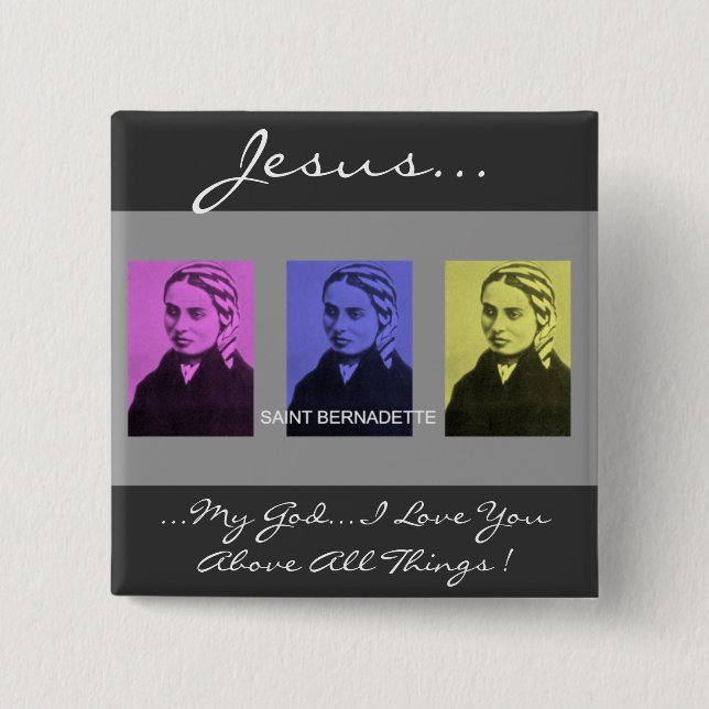 Heilige Bernadette Button (Vorderseite)