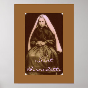 Heilige Bernadette Poster