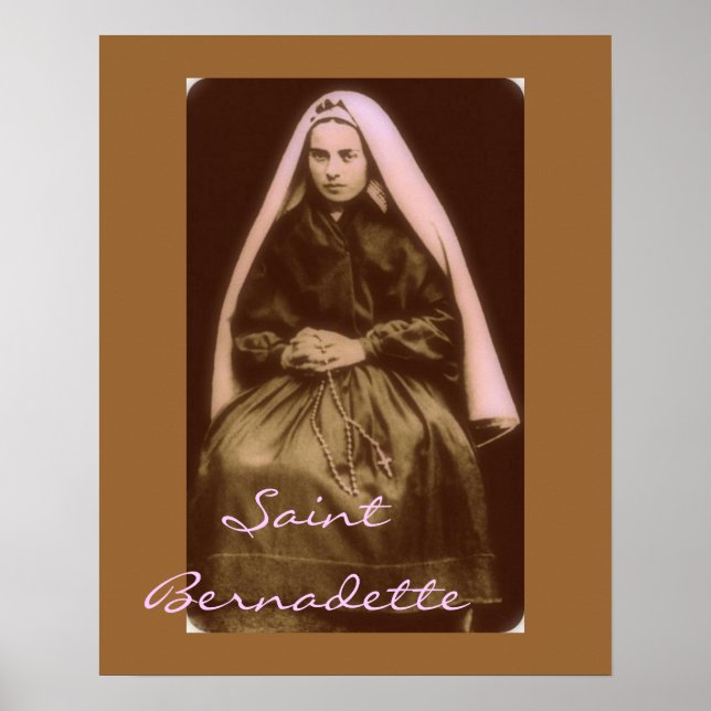 Heilige Bernadette Poster (Vorne)
