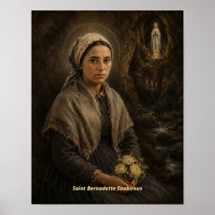 Heilige Bernadette Soubirous Kunst Druck Poster