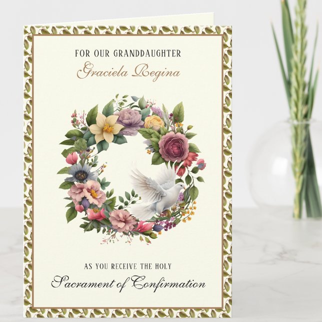 Heilige Bestätigung Blumenheiligen Geist Feiertagskarte (Von Creator hochgeladen)