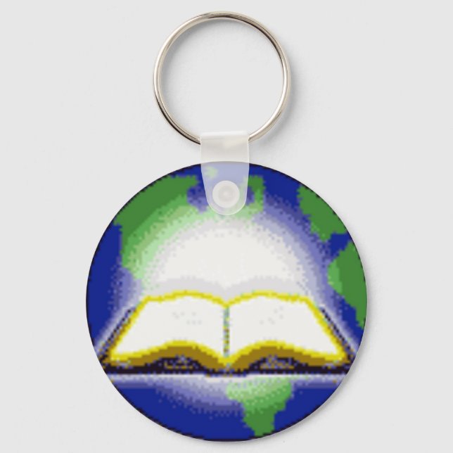 Heilige Bibel & Globe Schlüsselanhänger (Vorderseite)