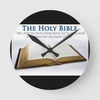 Heilige Bibel Runde Wanduhr