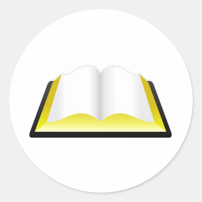 Heilige Bibel Runder Aufkleber (Vorderseite)