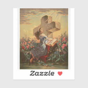 Heilige Bibel und Kreuz Aufkleber