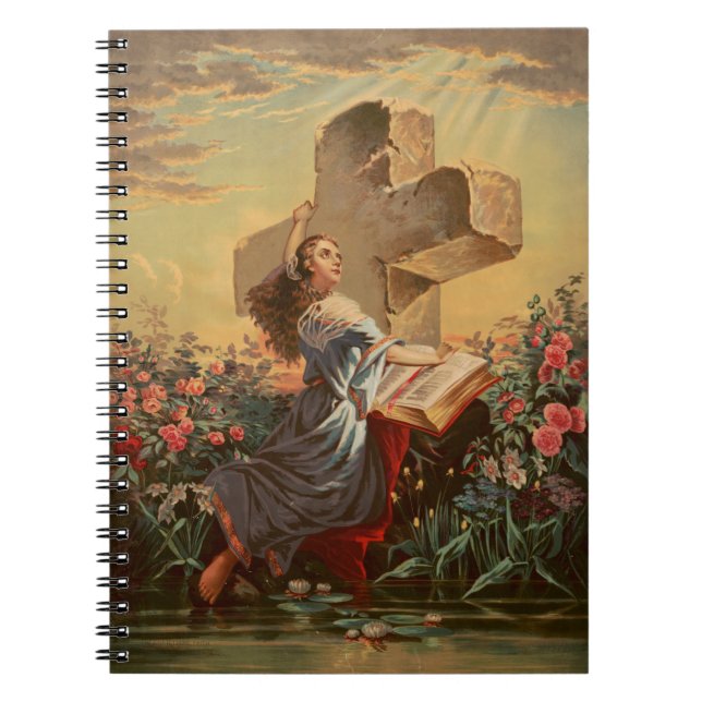 Heilige Bibel und Kreuz Notizblock (Vorderseite)