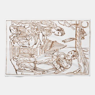 Heilige Cäcilia mit der heiligen Katharina von Ale Geschirrtuch