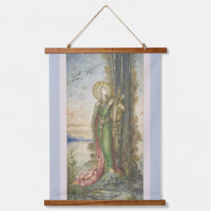 Heilige Cäcilia von Gustav Moreau Wandteppich Mit Holzrahmen