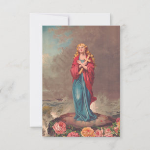 Heilige Christina von Bolsena Andachts-Heiligenkar Dankeskarte