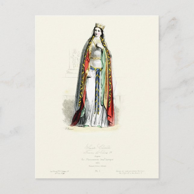 Heilige Clotilde Postkarte (Vorderseite)