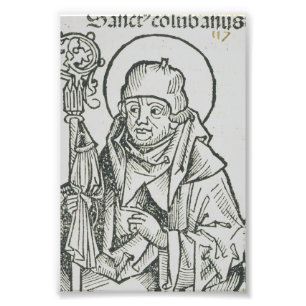 Heilige Columba von Iona Heilige keltische Grafik- Fotodruck