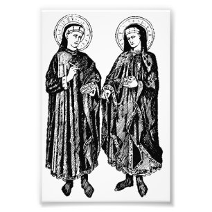 Heilige Cosmas und Damian von Bicci di Lorenzo Fotodruck
