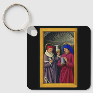 Heilige Cosmas und Damian von Jean Bourdichon Schlüsselanhänger