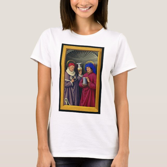 Heilige Cosmas und Damian von Jean Bourdichon T-Shirt (Vorderseite)