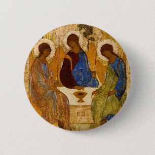 Heilige Dreifaltigkeit Ikone Rublev Byzantinisch K Button