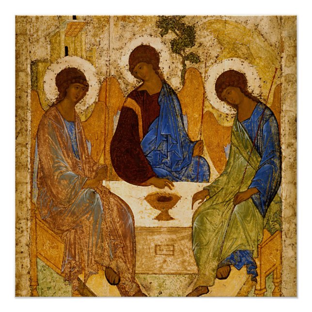 Heilige Dreifaltigkeit Poster Rublev Orthodoxe Kun (Vorderseite)