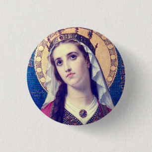Heilige Elisabeth von Ungarn Premium Romantischer Button