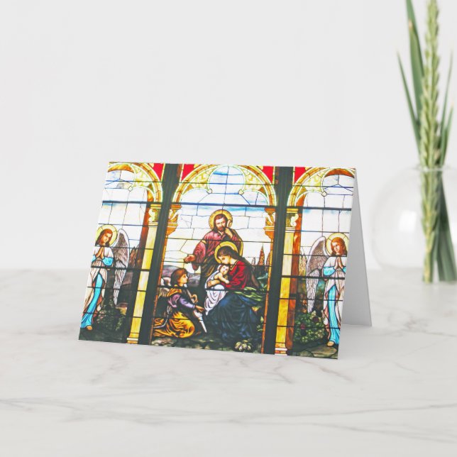 Heilige Engel - Festgläserweihnachtsfest Feiertagskarte (Vorderseite)