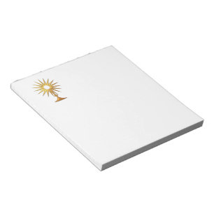 Heilige Eucharistie in goldener Monstranz Notizblock