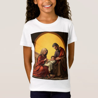 Heilige Familie Baby Jesus Mary und Joseph Girl's  T-Shirt