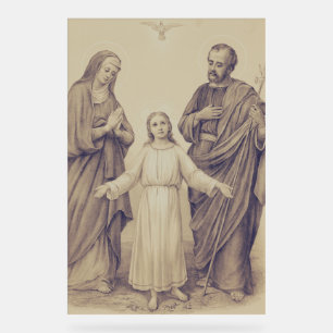 Heilige Familie Jesus, Jungfrau Maria und der heil Acrylschild